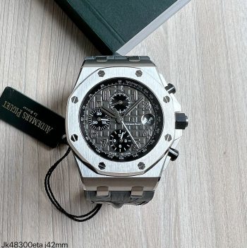 SUPER CLONE MÁQUINA ETA - AUDEMARS PIGUET ROYAL OAK OFFSHORE 42MM COURO CINZA-0