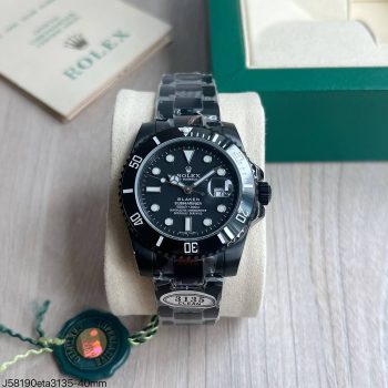 SUPER CLONE MÁQUINA ETA - ROLEX SUBMARINER PRETO BLAKEN 40MM-0