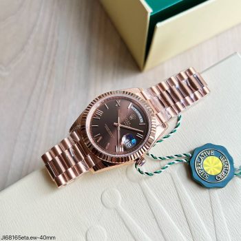 SUPER CLONE MÁQUINA ETA - ROLEX DAY-DATE II ROSE 40MM-0