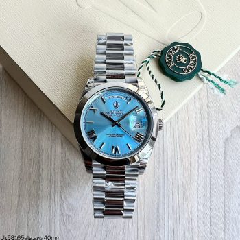 SUPER CLONE MÁQUINA ETA - ROLEX DAY-DATE II AZUL 40MM-0