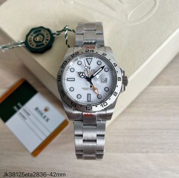 SUPER CLONE MÁQUINA ETA - ROLEX EXPLORER II BRANCO 42MM-0