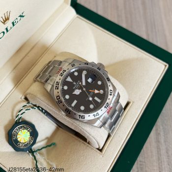 SUPER CLONE MÁQUINA ETA - ROLEX EXPLORER II PRETO 42MM-0