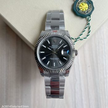 SUPER CLONE MÁQUINA ETA - ROLEX DATEJUST CINZA OYSTER 41MM-0