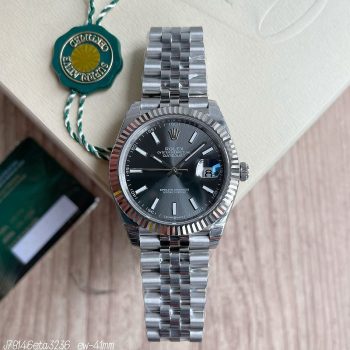 SUPER CLONE MÁQUINA ETA - ROLEX DATEJUST CINZA JUBILEE 41MM-0