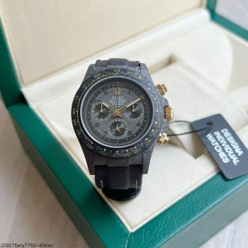 SUPER CLONE MÁQUINA ETA - ROLEX DAYTONA DIW CARBONO 40MM DOURADO-0