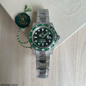 SUPER CLONE MÁQUINA ETA - ROLEX SUBMARINER DIAMOND VERDE 40MM-0
