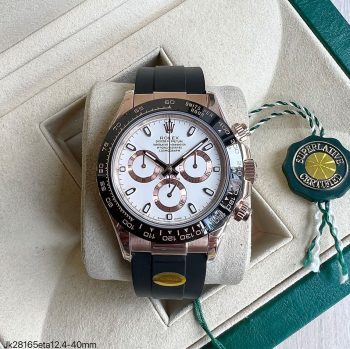 SUPER CLONE MÁQUINA ETA - ROLEX DAYTONA ROSE BORRACHA 40MM-0
