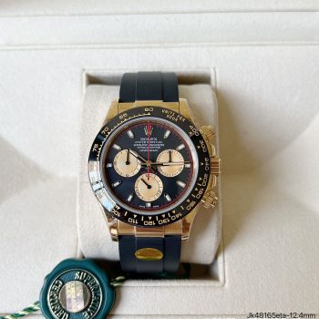 SUPER CLONE MÁQUINA ETA - ROLEX DAYTONA DOURADO BORRACHA 40MM PAUL NEWMAN-0
