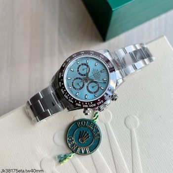 SUPER CLONE MÁQUINA ETA - ROLEX DAYTONA PRATA BRANCO PLATINUM 40MM-0