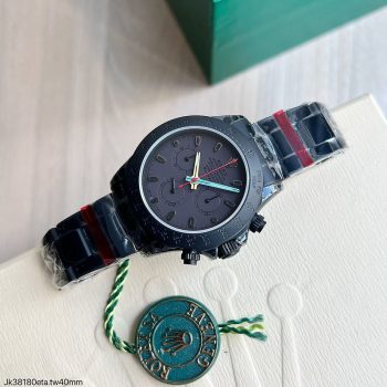 SUPER CLONE MÁQUINA ETA - ROLEX DAYTONA BLAKEN PRETO 40MM-0