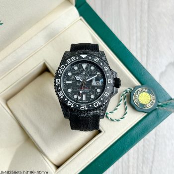 SUPER CLONE MÁQUINA ETA - ROLEX GMT MASTER II DIW CARBONO 40MM-0