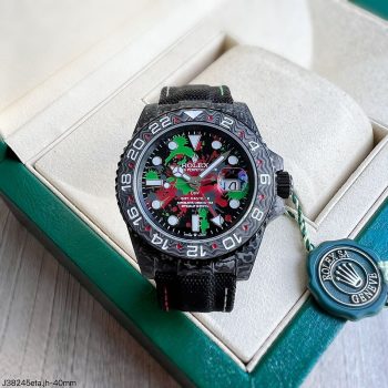 SUPER CLONE MÁQUINA ETA - ROLEX GMT MASTER II DIW CARBONO 40MM-0