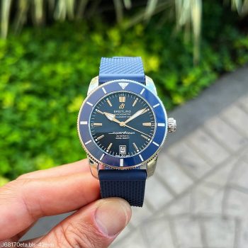 SUPER CLONE MÁQUINA ETA - BREITLING SUPEROCEAN HERITAGE 44MM AZUL-0