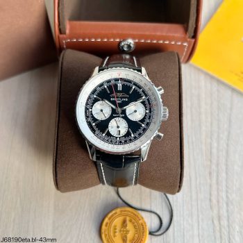 SUPER CLONE MÁQUINA ETA - BREITLING NAVITIMER 1 PRETO 43MM-0