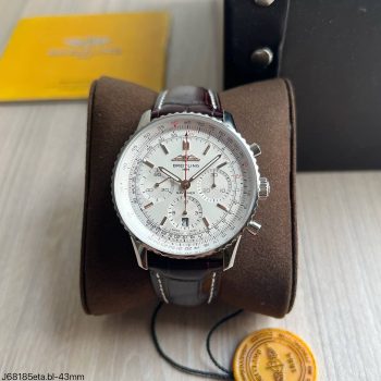 SUPER CLONE MÁQUINA ETA -BREITLING NAVITIMER 1 BRANCO 43MM-0