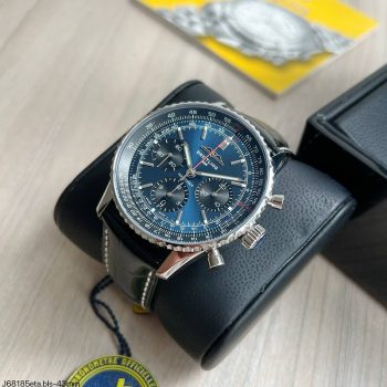 SUPER CLONE MÁQUINA ETA - BREITLING NAVITIMER B01 AZUL 42MM-0