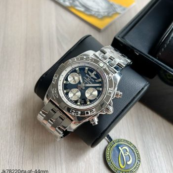 SUPER CLONE MÁQUINA ETA - BREITLING CHRONOMAT 44MM PRATA PRETO-0