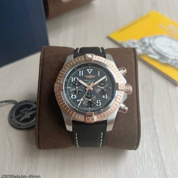 SUPER CLONE MÁQUINA ETA - BREITLING AVENGER 45MM PRATA ROSE-0