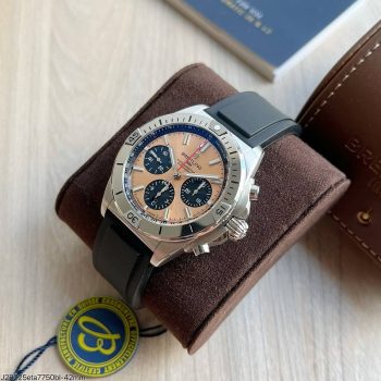 SUPER CLONE MÁQUINA ETA - BREITLING CHRONOMAT BORRACHA 42MM SALMAO-0