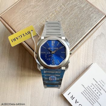SUPER CLONE MÁQUINA ETA - BVLGARI OCTO PRATA AZUL 42MM-0