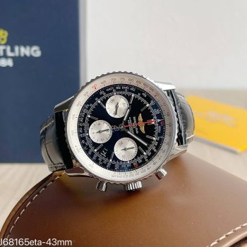SUPER CLONE MÁQUINA ETA - BREITLING NAVITIMER 1 PRETO 43MM-0