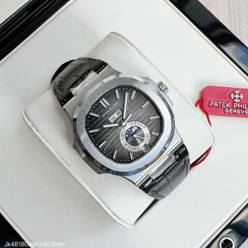 SUPER CLONE MÁQUINA ETA - PATEK PHILIPPE NAUTILUS 40MM PRATA CINZA -0