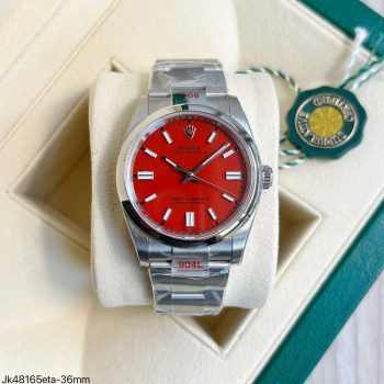 SUPER CLONE MÁQUINA ETA - ROLEX OYSTER PERPETUAL 36MM VERMELHO-0