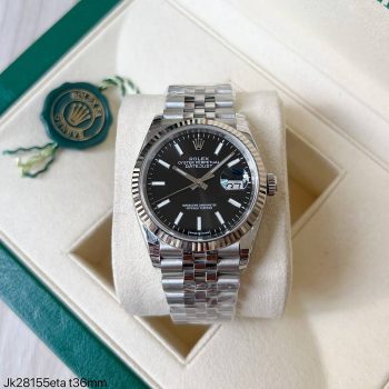 SUPER CLONE MÁQUINA ETA - ROLEX DATEJUST 36MM PRETO-0