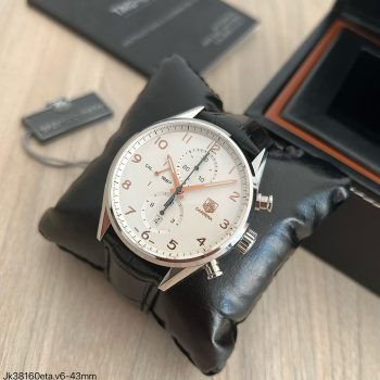 SUPER CLONE MÁQUINA ETA - TAG HEUER CARRERA CALIBRE 1887 COURO 43MM-0