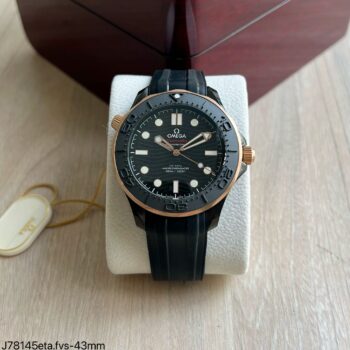 Omega Seamaster Diver 300M Black Ceramic &Amp; Sedna Gold 43Mm – Super Clone Eta
